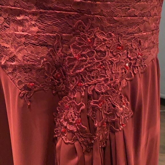 Women’s Long Chiffon Half Sleeve Mother of the Bride Prom Party Dress 14-16 NWOT - Picture 8 of 10